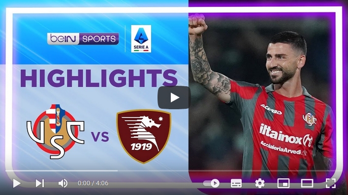 คลิปไฮไลท์กัลโช่ เซเรียอา อิตาลี เครโมเนเซ่ 2 - 0 ซาแลร์นิตาน่า