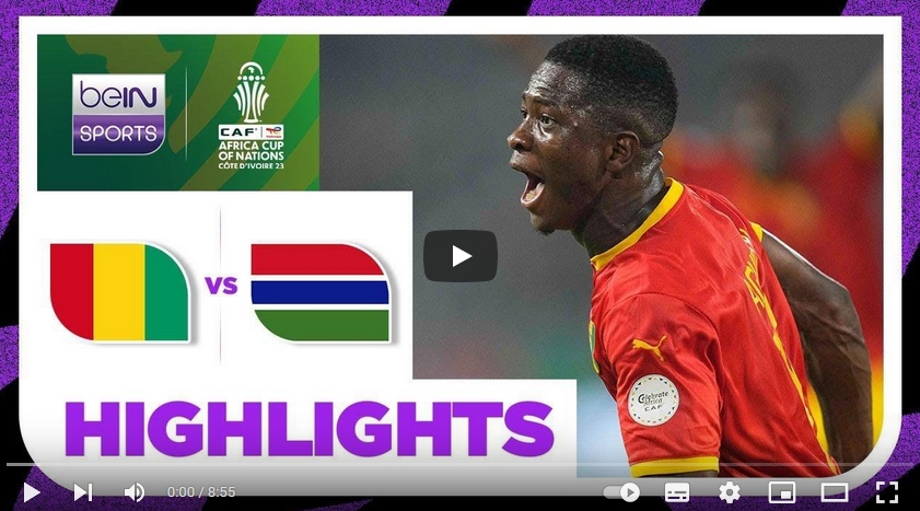 คลิปไฮไลท์แอฟริกันเนชันส์ คัพ กินี 1 - 0 แกมเบีย