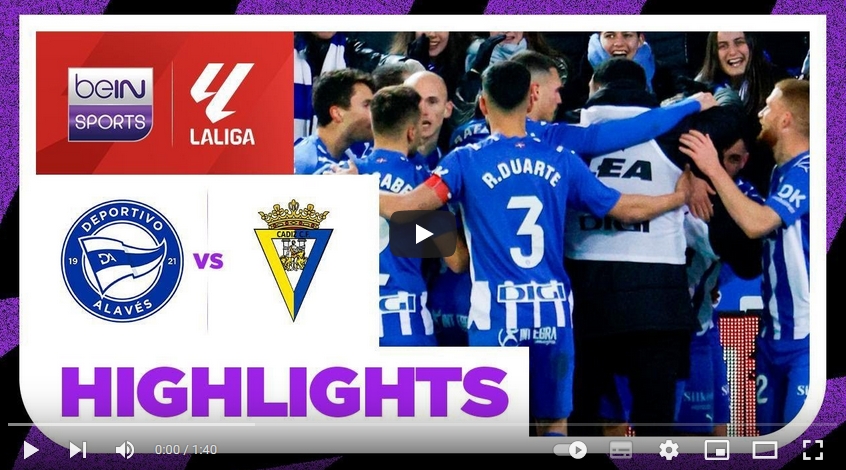 คลิปไฮไลท์ลาลีกา สเปน อลาเบส 1 - 0 กาดิซ