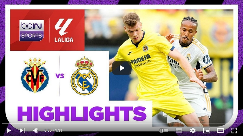 คลิปไฮไลท์ลาลีกา สเปน บียาร์เรอัล 4 - 4 เรอัล มาดริด