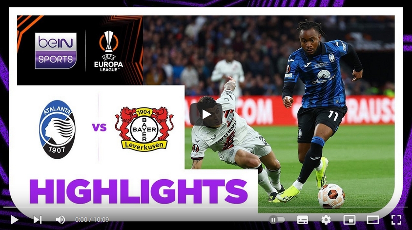 คลิปไฮไลท์ยูฟ่า ยูโรปาลีก อตาลันต้า 3 - 0 ไบเออร์  เลเวอร์คูเซ่น