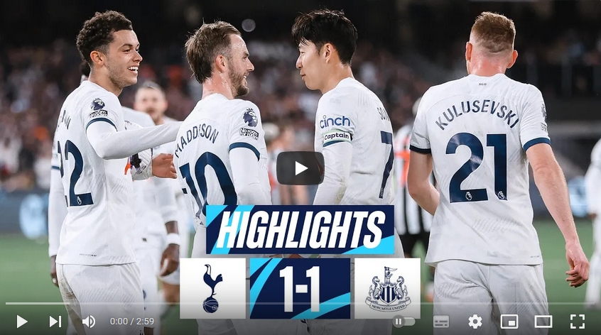 คลิปไฮไลท์กระชับมิตร (สโมสร) ท็อตแน่ม ฮ็อทสเปอร์ 1 - 1 นิวคาสเซิ่ล ยูไนเต็ด (*Et 1-1, *Pen 4-5)