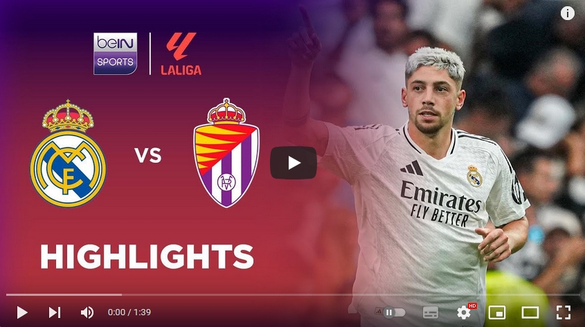 คลิปไฮไลท์ลาลีกา สเปน เรอัล มาดริด 3 - 0 เรอัล บายาโดลิด