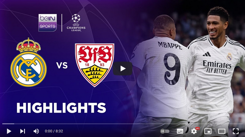 คลิปไฮไลท์ยูฟ่า แชมเปี้ยนส์ ลีก เรอัล มาดริด 3 - 1 สตุ๊ตการ์ต