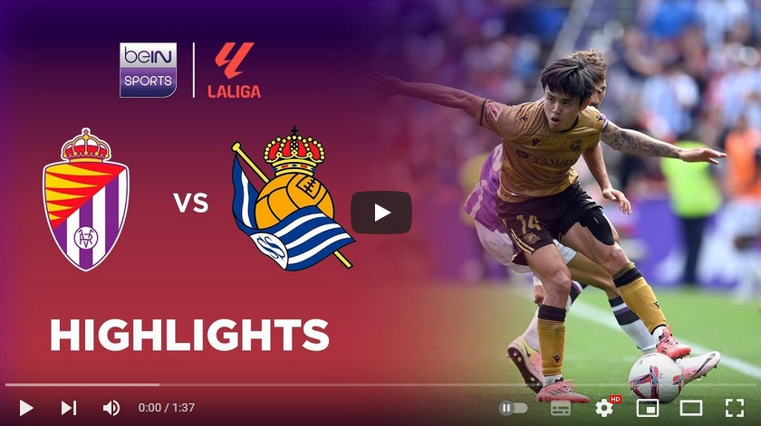 คลิปไฮไลท์ลาลีกา สเปน เรอัล บายาโดลิด 0 - 0 เรอัล โซเซียดาด