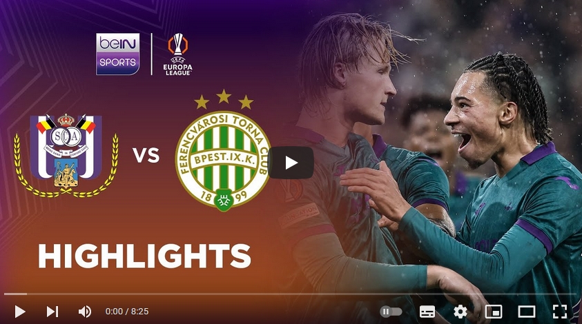 คลิปไฮไลท์ยูฟ่า ยูโรปาลีก อันเดอร์เลชท์ 2 - 1 เฟเรนซ์วารอซี่  ทีซี