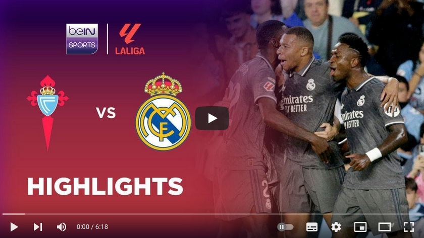 คลิปไฮไลท์ลาลีกา สเปน เซลต้า บีโก้ 1 - 2 เรอัล มาดริด