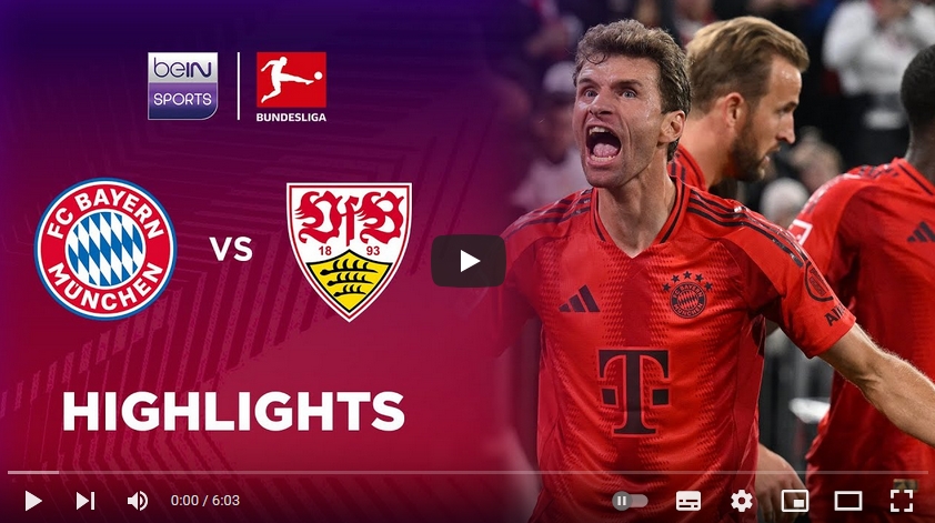 คลิปไฮไลท์บุนเดสลีกา เยอรมัน บาเยิร์น มิวนิค 4 - 0 สตุ๊ตการ์ต
