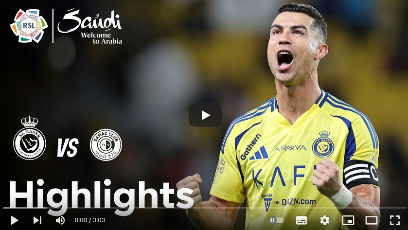คลิปไฮไลท์ซาอุดิอาระเบีย โปรลีก อัล นาสเซอร์ 2 - 0 อัล ดาฮัม