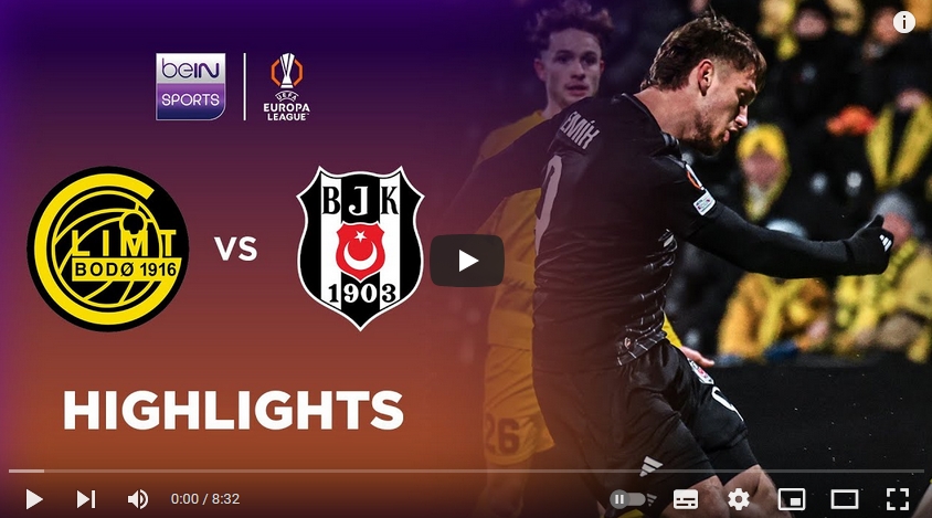 คลิปไฮไลท์ยูฟ่า ยูโรปาลีก โบโด กลิมท์ 2 - 1 เบซิคตัส เจเค