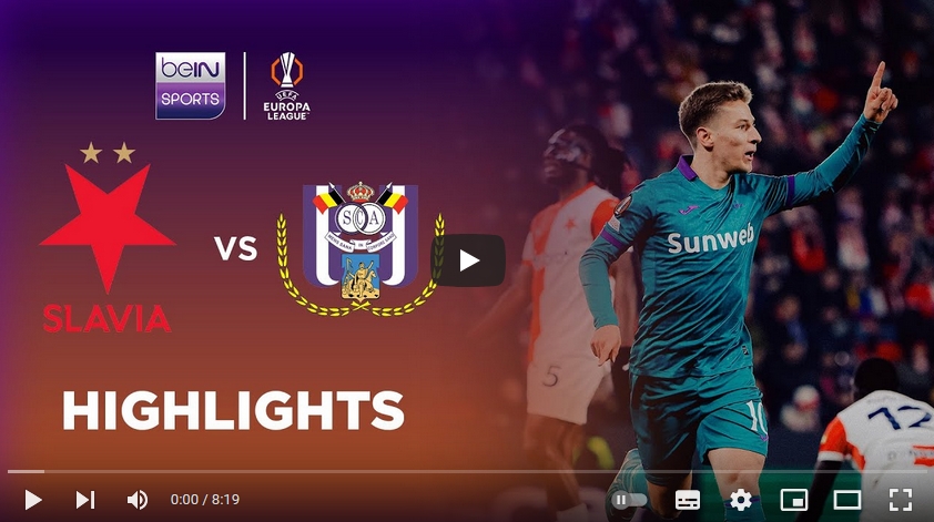 คลิปไฮไลท์ยูฟ่า ยูโรปาลีก สลาเวีย ปราก 1 - 2 อันเดอร์เลชท์