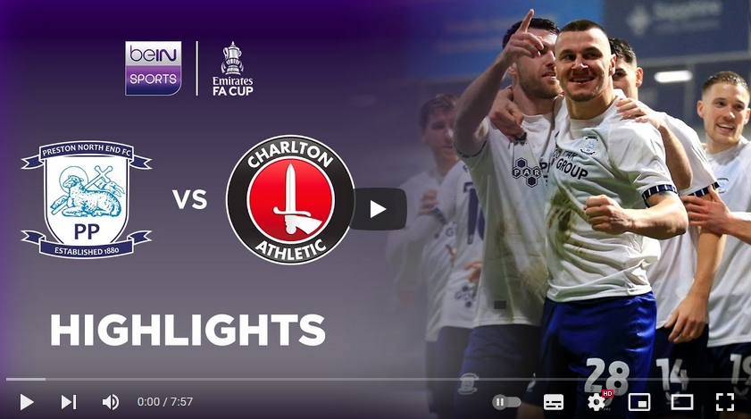 คลิปไฮไลท์เอฟเอ คัพ อังกฤษ เพรสตัน นอร์ท เอนด์ 2 - 1 ชาร์ลตัน แอธเลติก