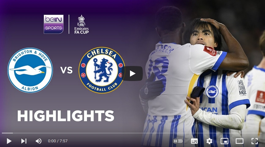 คลิปไฮไลท์เอฟเอ คัพ อังกฤษ ไบรท์ตัน โฮฟ อัลเบี้ยน 2 - 1 เชลซี