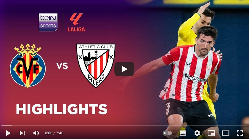 คลิปไฮไลท์ลาลีกา สเปน บียาร์เรอัล 0 - 0 แอธเลติก บิลเบา