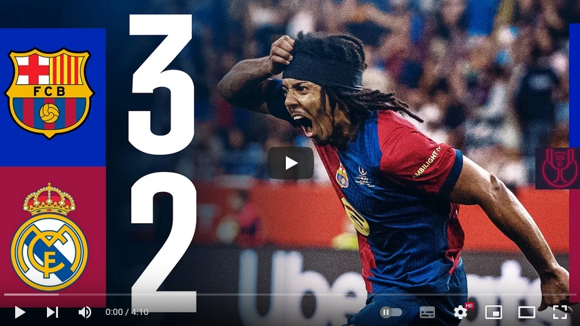 คลิปไฮไลท์โคปา เดลเรย์ สเปน บาร์เซโลน่า 2 - 2 เรอัล มาดริด (*Et 3-2)