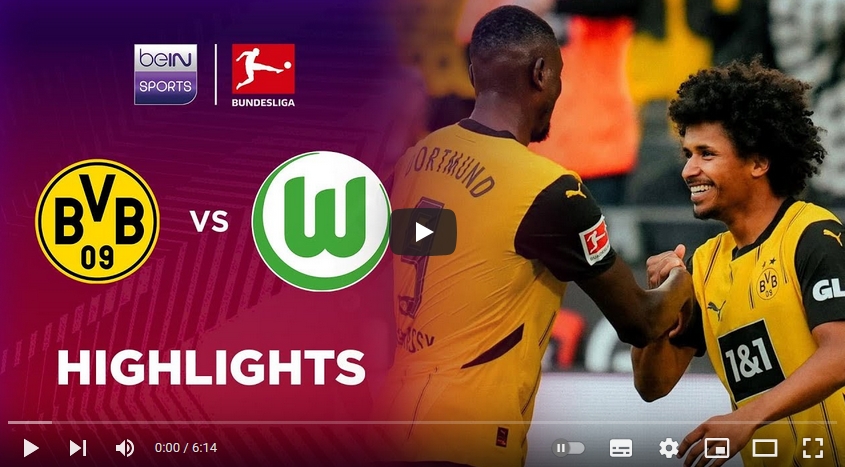 คลิปไฮไลท์บุนเดสลีกา เยอรมัน โบรุสเซีย ดอร์ทมุนด์ 4 - 0 โวล์ฟสบวร์ก