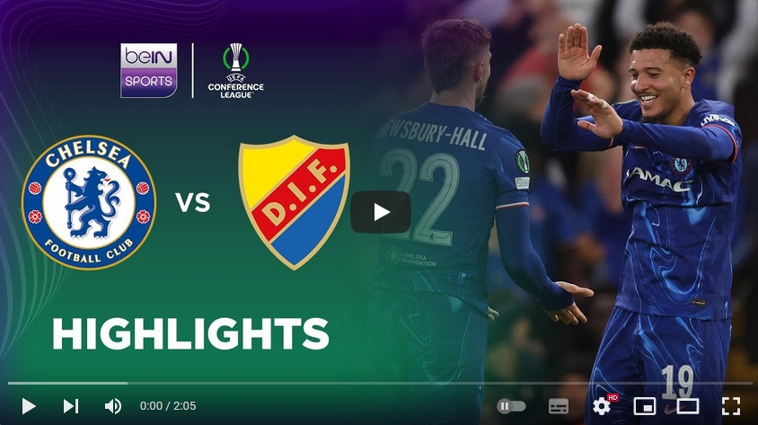 คลิปไฮไลท์ยูฟ่ายูโรป้า คอนเฟอเรนซ์ลีก เชลซี 1 - 0 เยอร์การ์เด้น